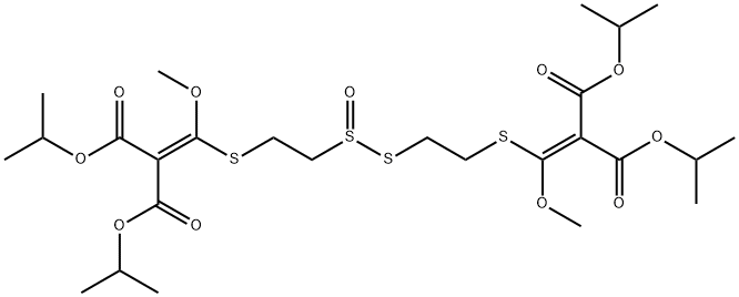 3,6,7,10-Tetrathiadodeca-1,11-diene-1,1,12,12-tetracarboxylic acid, 2,11-dimethoxy-, tetrakis(1-methylethyl) ester, 6-oxide (9CI) Struktur