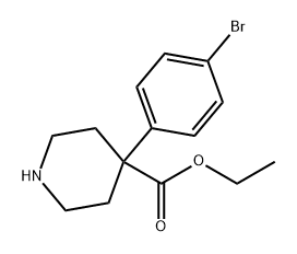 4-Piperidinecarboxylic acid, 4-(4-bromophenyl)-, ethyl ester Struktur