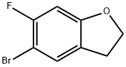 Benzofuran, 5-bromo-6-fluoro-2,3-dihydro- Struktur