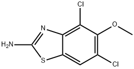 2-Benzothiazolamine, 4,6-dichloro-5-methoxy- Struktur