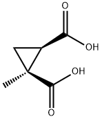 1,2-Cyclopropanedicarboxylic acid, 1-methyl-, (1S,2R)- Struktur