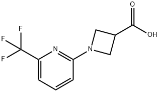 3-Azetidinecarboxylic acid, 1-[6-(trifluoromethyl)-2-pyridinyl]- Struktur