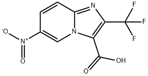 6-Nitro-2-(trifluoromethyl)imidazo[1,2-a]pyridine-3-carboxylic acid Struktur