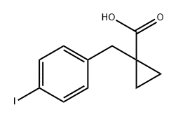 Cyclopropanecarboxylic acid, 1-[(4-iodophenyl)methyl]- Struktur