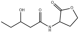 3-Hydroxy-pentanoyl-DL-homoserine lactone Struktur