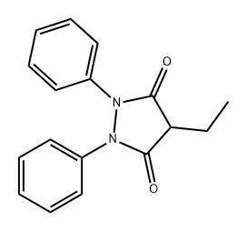 3,5-Pyrazolidinedione, 4-ethyl-1,2-diphenyl- Struktur