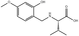 L-Valine, N-[(2-hydroxy-4-methoxyphenyl)methyl]- Struktur