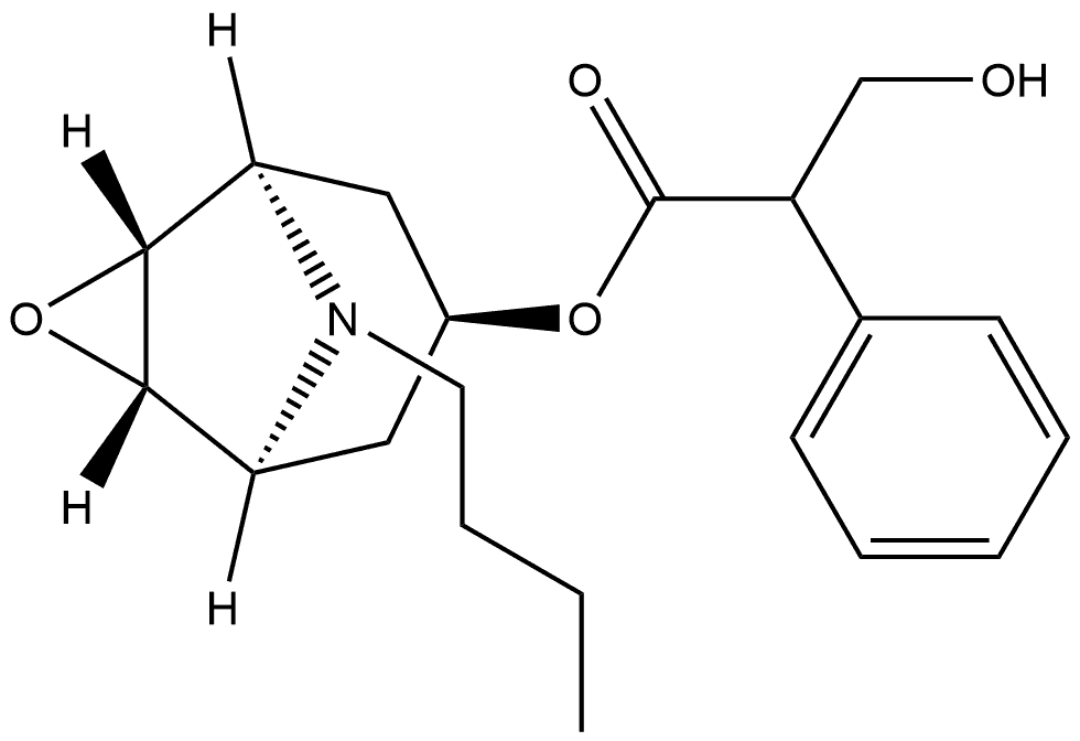 Benzeneacetic acid, α-(hydroxymethyl)-, 9-butyl-3-oxa-9-azatricyclo[3.3.1.02,4]non-7-yl ester, [7(S)-(1α,2β,4β,5α,7β)]- (9CI)