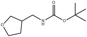 Carbamic acid, N-[(tetrahydro-3-furanyl)methyl]-, 1,1-dimethylethyl ester Struktur