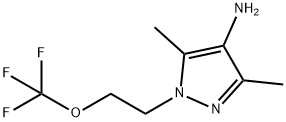 1H-Pyrazol-4-amine, 3,5-dimethyl-1-[2-(trifluoromethoxy)ethyl]- Struktur