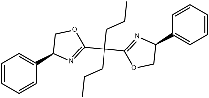 Oxazole, 2,2'-(1-propylbutylidene)bis[4,5-dihydro-4-phenyl-, (4S,4'S)- Struktur