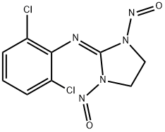 Benzenamine, 2,6-dichloro-N-(1,3-dinitroso-2-imidazolidinylidene)- Struktur