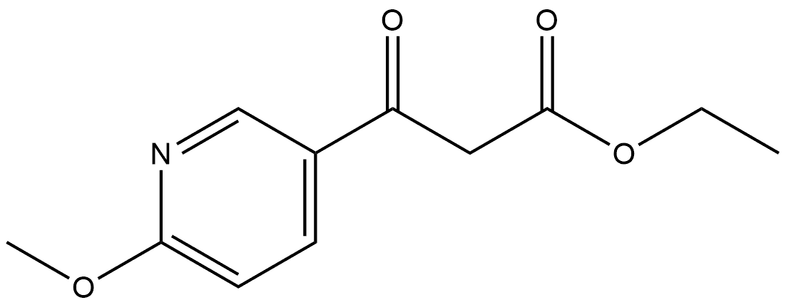 Ethyl 6-methoxy-β-oxo-3-pyridinepropanoate Struktur