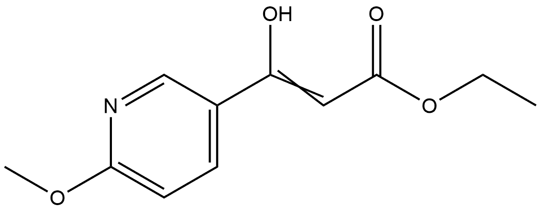 Ethyl 3-hydroxy-3-(6-methoxy-3-pyridinyl)-2-propenoate Struktur