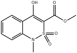 1H-2,1-Benzothiazine-3-carboxylic acid, 4-hydroxy-1-methyl-, methyl ester, 2,2-dioxide Struktur