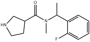 3-Pyrrolidinecarboxamide, N-[1-(2-fluorophenyl)ethyl]-N-methyl- Struktur