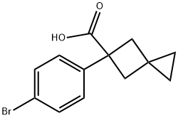 5-(4-bromophenyl)spiro[2.3]hexane-5-carboxylic acid Struktur