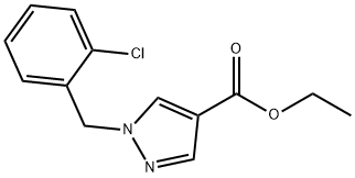 1H-Pyrazole-4-carboxylic acid, 1-[(2-chlorophenyl)methyl]-, ethyl ester Struktur