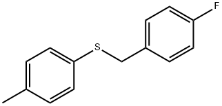 Benzene, 1-fluoro-4-[[(4-methylphenyl)thio]methyl]- Struktur