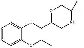 2-[(2-Ethoxyphenoxy)methyl]-5,5-dimethylmorpholine Struktur