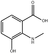 3-Hydroxy-2-methylamino-benzoic acid Struktur