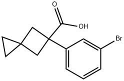 5-(3-bromophenyl)spiro[2.3]hexane-5-carboxylic acid Struktur