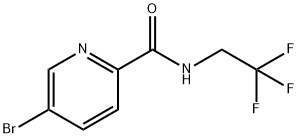 2-Pyridinecarboxamide, 5-bromo-N-(2,2,2-trifluoroethyl)- Struktur