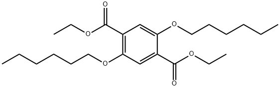 1,4-Benzenedicarboxylic acid, 2,5-bis(hexyloxy)-, 1,4-diethyl ester Struktur