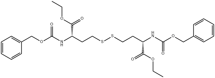 (2S,2S') diethyl 4,4'-disulfanediylbis(2-(benzyloxycarbonylaMino)butanoate) Struktur