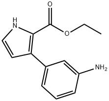 Ethyl 3-(3-aminophenyl)-1H-pyrrole-2-carboxylate Struktur