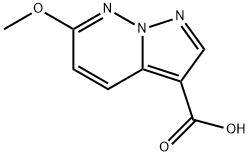 Pyrazolo[1,5-b]pyridazine-3-carboxylic acid, 6-methoxy- Struktur