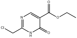 5-Pyrimidinecarboxylic acid, 2-(chloromethyl)-1,6-dihydro-6-oxo-, ethyl ester Struktur