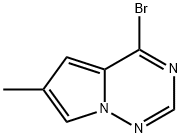 Pyrrolo[2,1-f][1,2,4]triazine, 4-bromo-6-methyl- Struktur