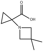 Cyclopropanecarboxylic acid, 1-(3,3-dimethyl-1-azetidinyl)- Struktur