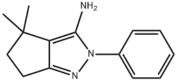 3-Cyclopentapyrazolamine, 2,4,5,6-tetrahydro-4,4-dimethyl-2-phenyl- Struktur