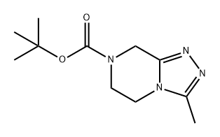 1,2,4-Triazolo[4,3-a]pyrazine-7(8H)-carboxylic acid, 5,6-dihydro-3-methyl-, 1,1-dimethylethyl ester Struktur