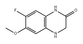 2(1H)-Quinoxalinone, 7-fluoro-3,4-dihydro-6-methoxy- Struktur