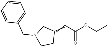 Acetic acid, 2-[1-(phenylmethyl)-3-pyrrolidinylidene]-, ethyl ester Struktur