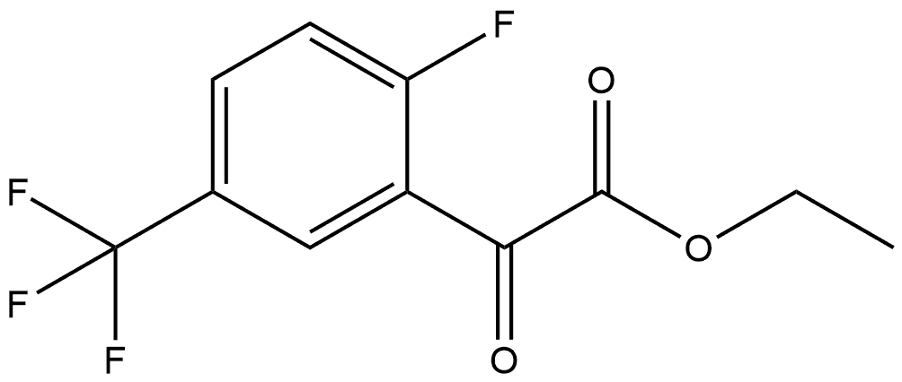 Ethyl 2-[2-fluoro-5-(trifluoromethyl)phenyl]-2-oxoacetate Struktur