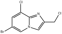 6-bromo-8-chloro-2-(chloromethyl)imidazo[1,2-a]pyridine Struktur