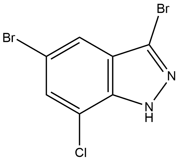 3,5-dibromo-7-chloro-1H-indazole Struktur