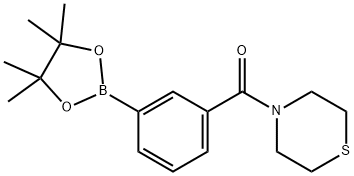 Methanone, [3-(4,4,5,5-tetramethyl-1,3,2-dioxaborolan-2-yl)phenyl]-4-thiomorpholinyl- Struktur