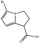 1H-Pyrrolizine-1-carboxylic acid, 5-bromo-2,3-dihydro- Struktur