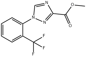 1H-1,2,4-Triazole-3-carboxylic acid, 1-[2-(trifluoromethyl)phenyl]-, methyl ester Struktur