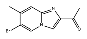 1-{6-bromo-7-methylimidazo[1,2-a]pyridin-2-yl}ethan-1-one Struktur