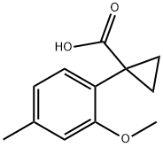 1-(2-methoxy-4-methylphenyl)cyclopropane-1-carboxylic acid Struktur