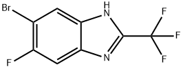 5-Bromo-6-fluoro -2-(trifluoromethyl)-1H-benzimidazole Structure