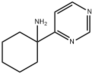 Cyclohexanamine, 1-(4-pyrimidinyl)- Struktur