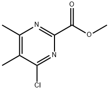 2-Pyrimidinecarboxylic acid, 4-chloro-5,6-dimethyl-, methyl ester Struktur