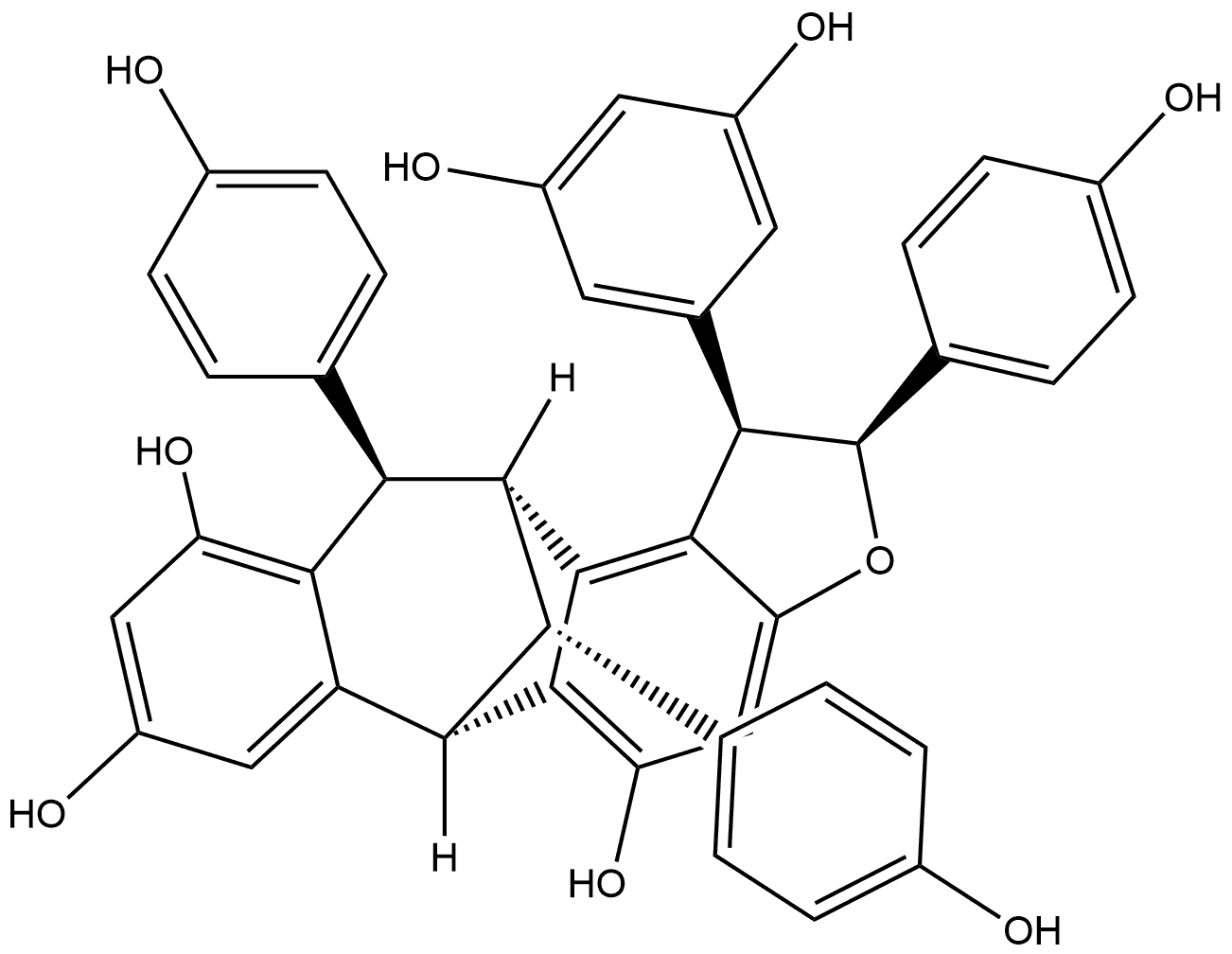 Ampelopsin G Struktur